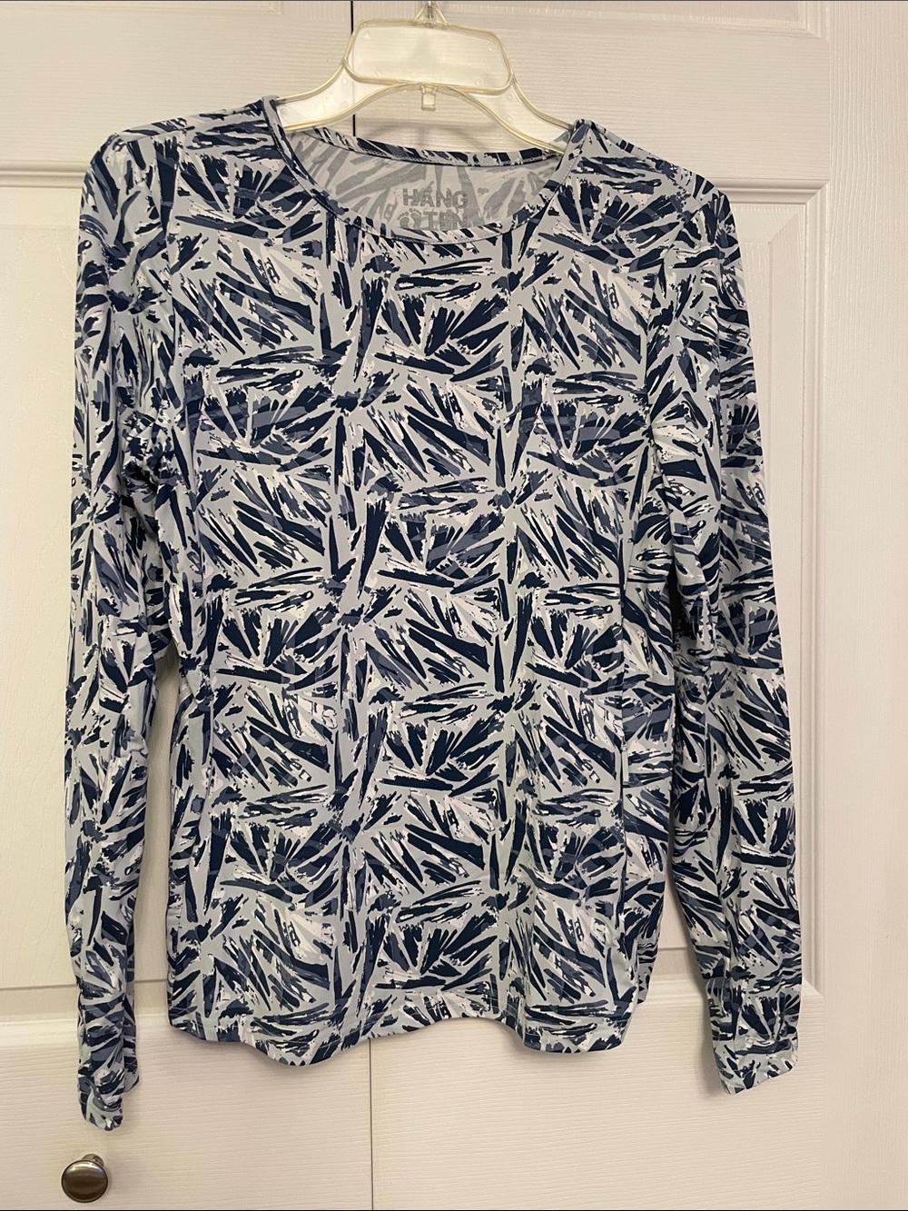 Hang Ten Small Women’s Rash-guard Sun Protection Top Long Sleeve Geometric Print